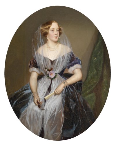 Portrait of a Noble Lady by Ferdinand Georg Waldmuller